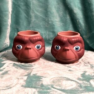2 E.T.  Extra-Terrestrial Vintage 1995 Hard Plastic Mug/Cup Applause INC.